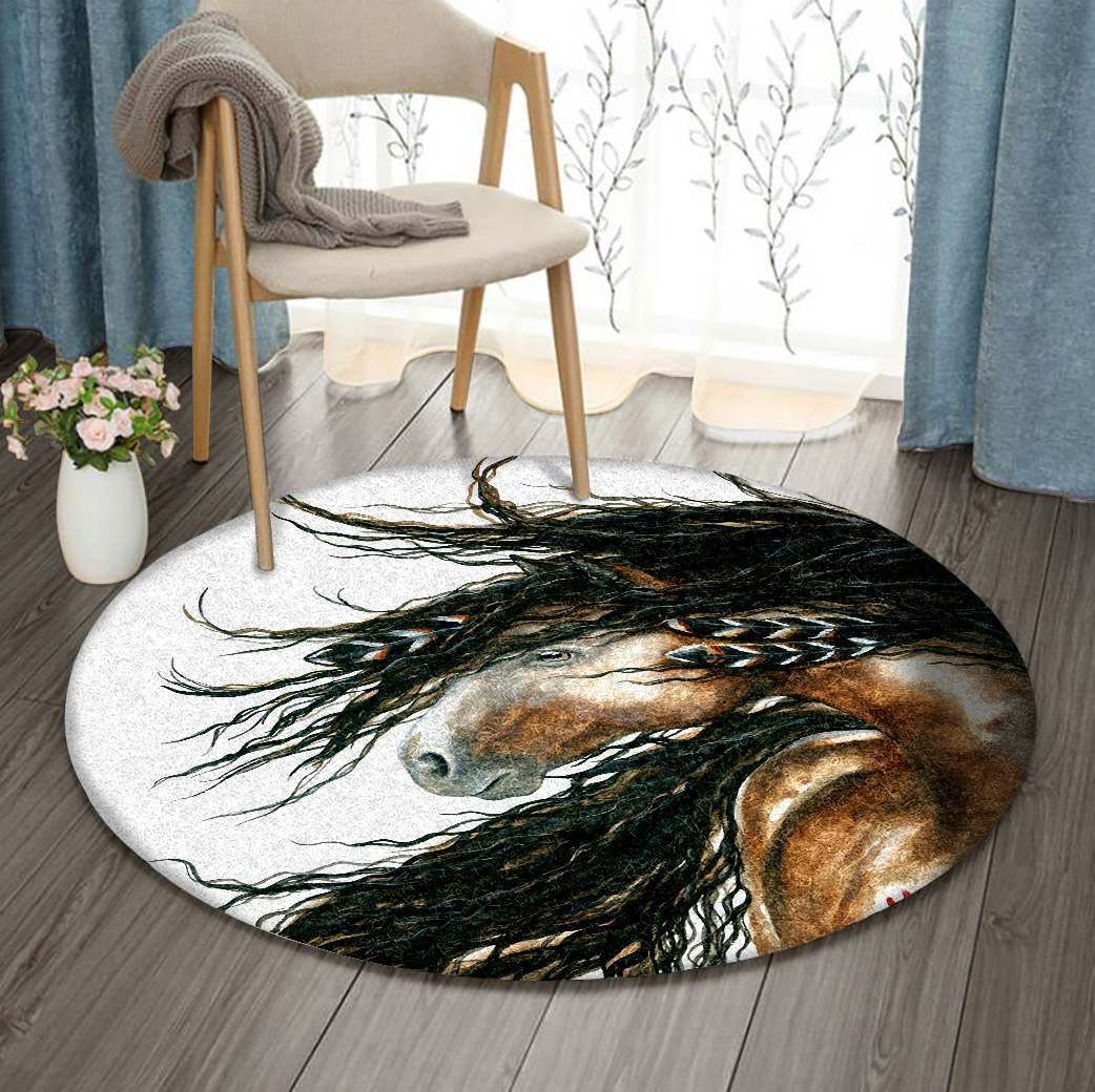 Horse Round Carpet