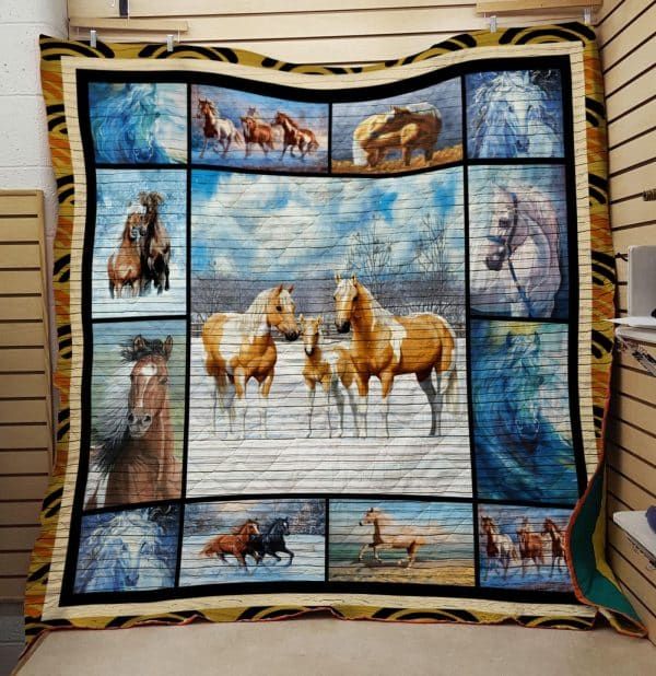 Horse Mothers Daughter Quilt Blanket DHC020120570TD