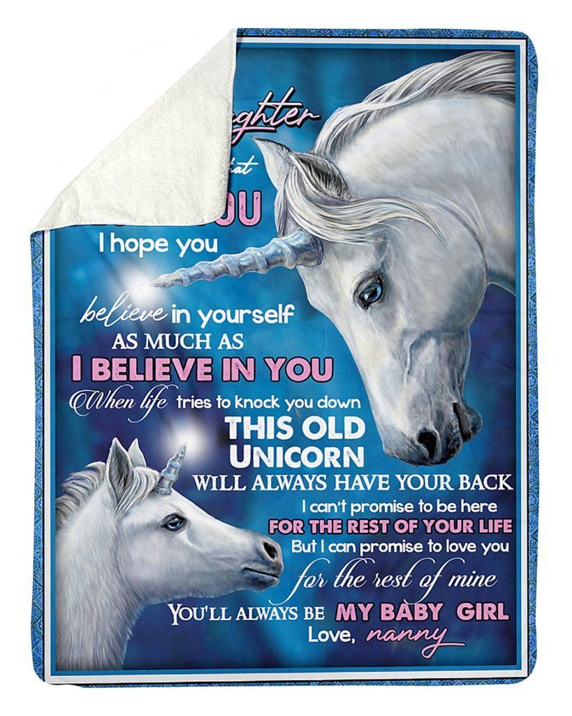 Horse Nanny To Granddaughter Sherpa Fleece Blanket