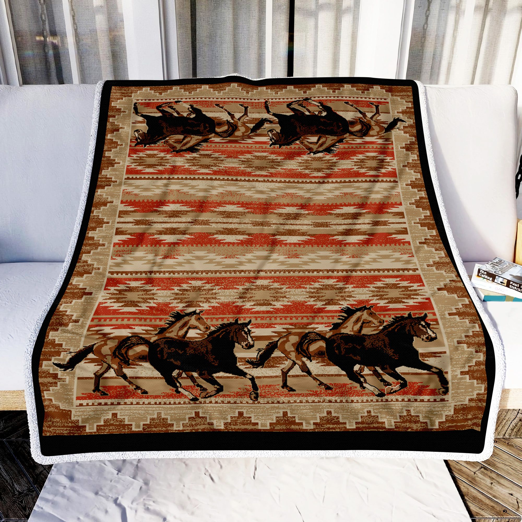 Horse Native Fleece Blanket