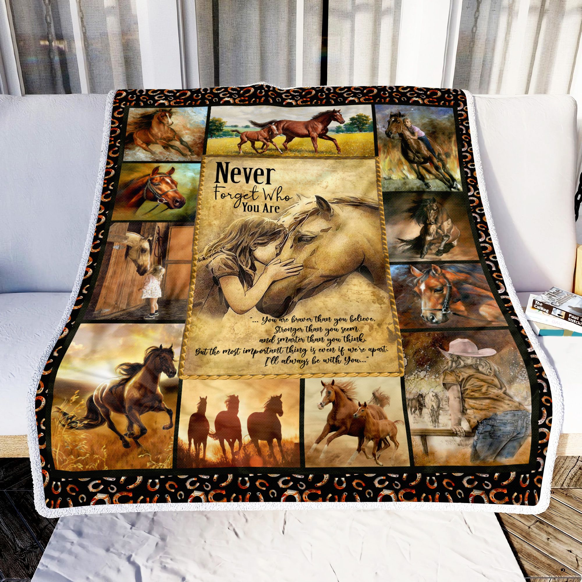 Horse Never Forget Who You Are Fleece Blanket