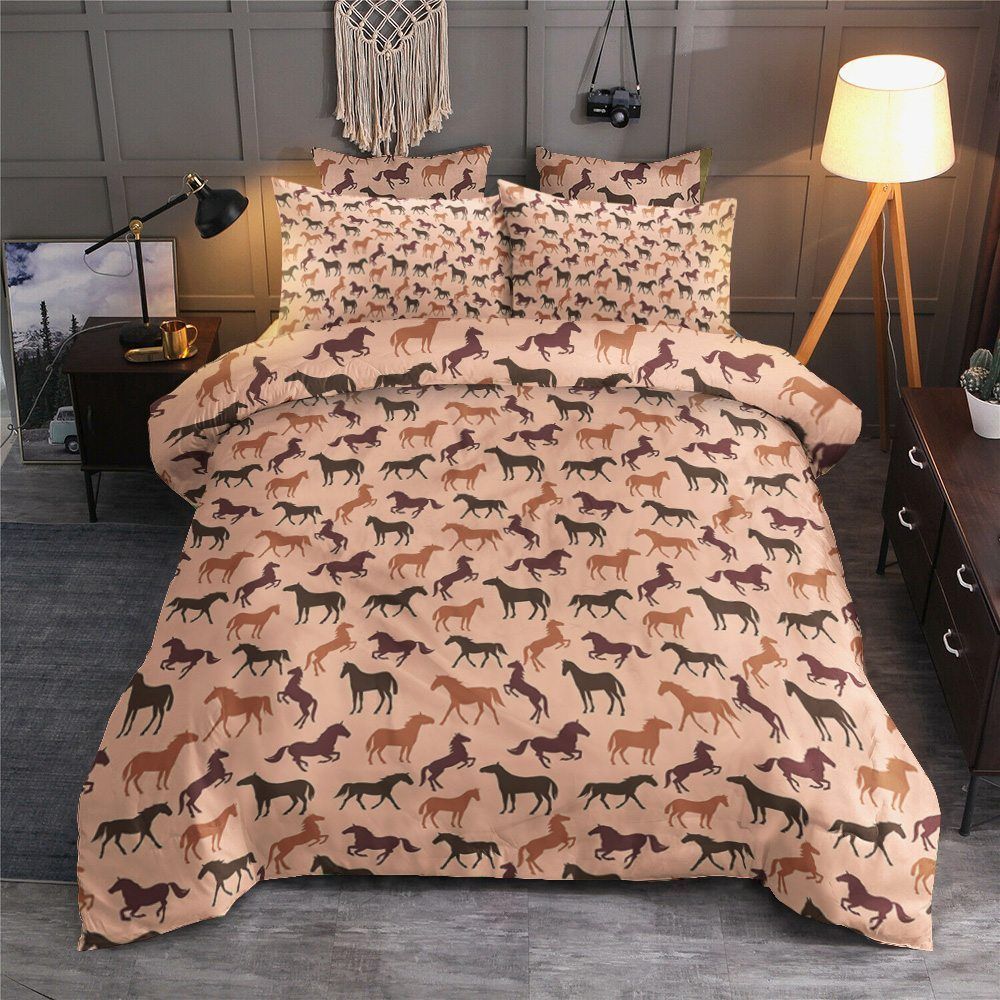 Horse Cotton Bed Sheets Spread Comforter Bedding Set