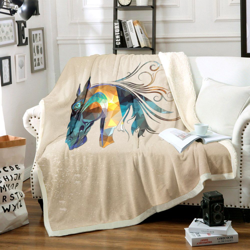 Horse Nn1101113TT Sherpa Fleece Blanket