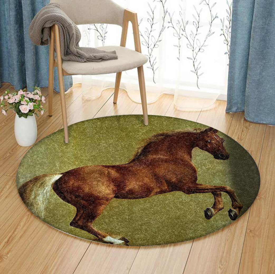 Horse Round Carpet