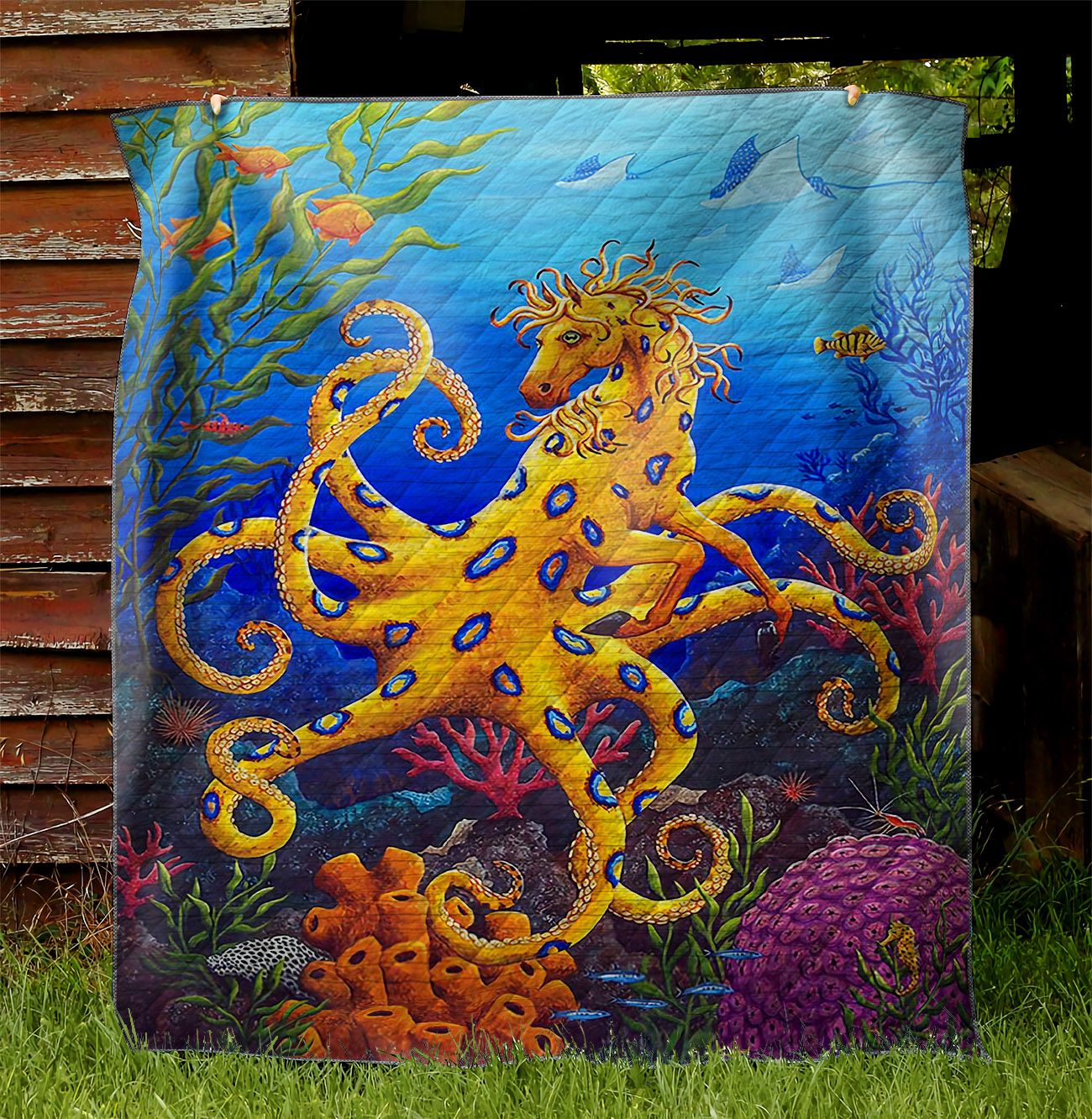 Horse Octopus NI2903034YD Quilt Blanket