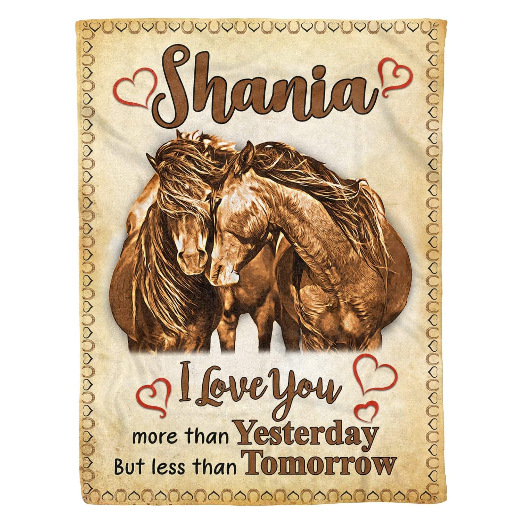 Horse Personalized Fleece Blanket