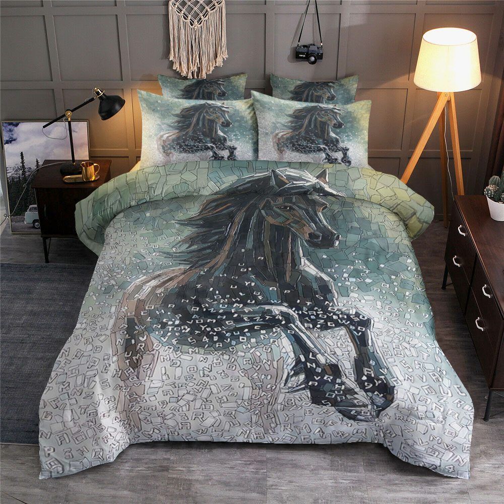 Horse Puzzle Bedding Set