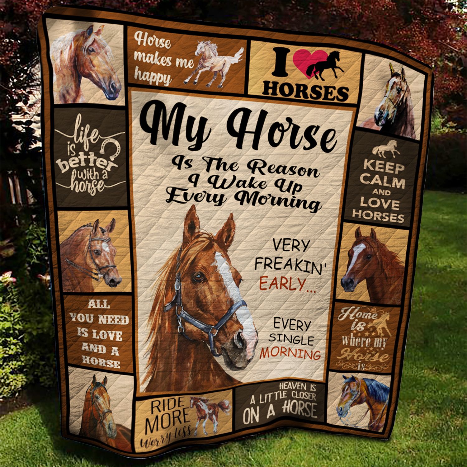 Horse Quilt Blanket BBB040637HT