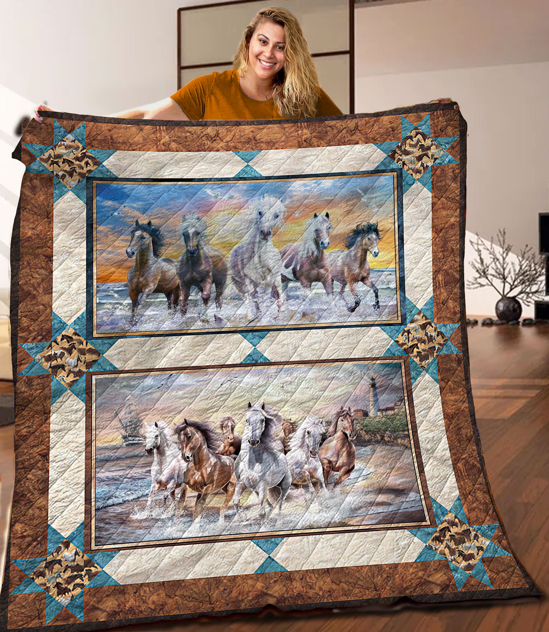 Horse Quilt Blanket C9B030602DL