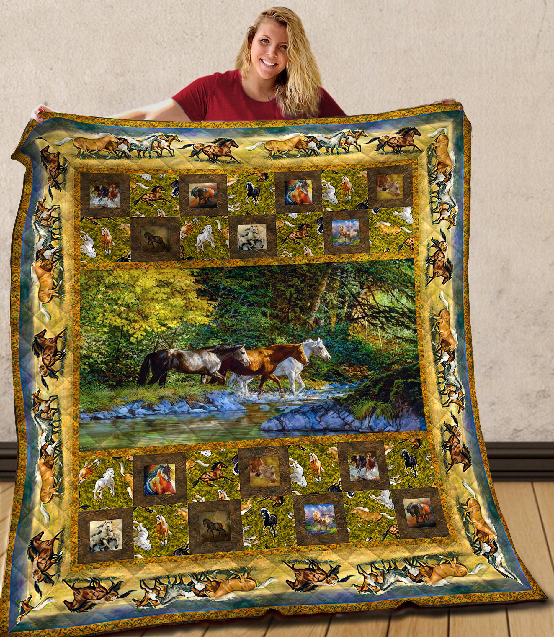 Horse Quilt Blanket C9B030602VV