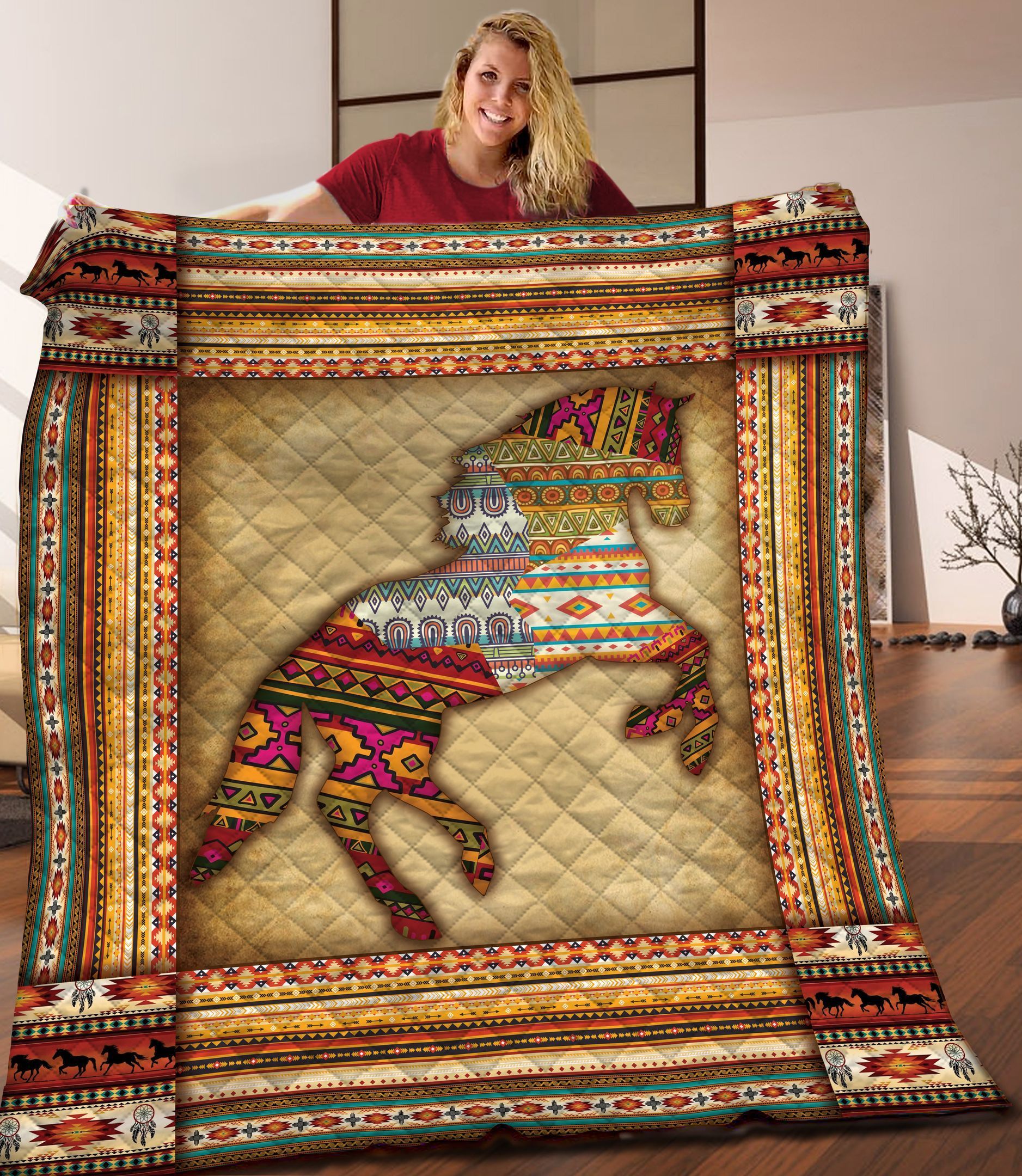 Horse Quilt Blanket C9B240217NM