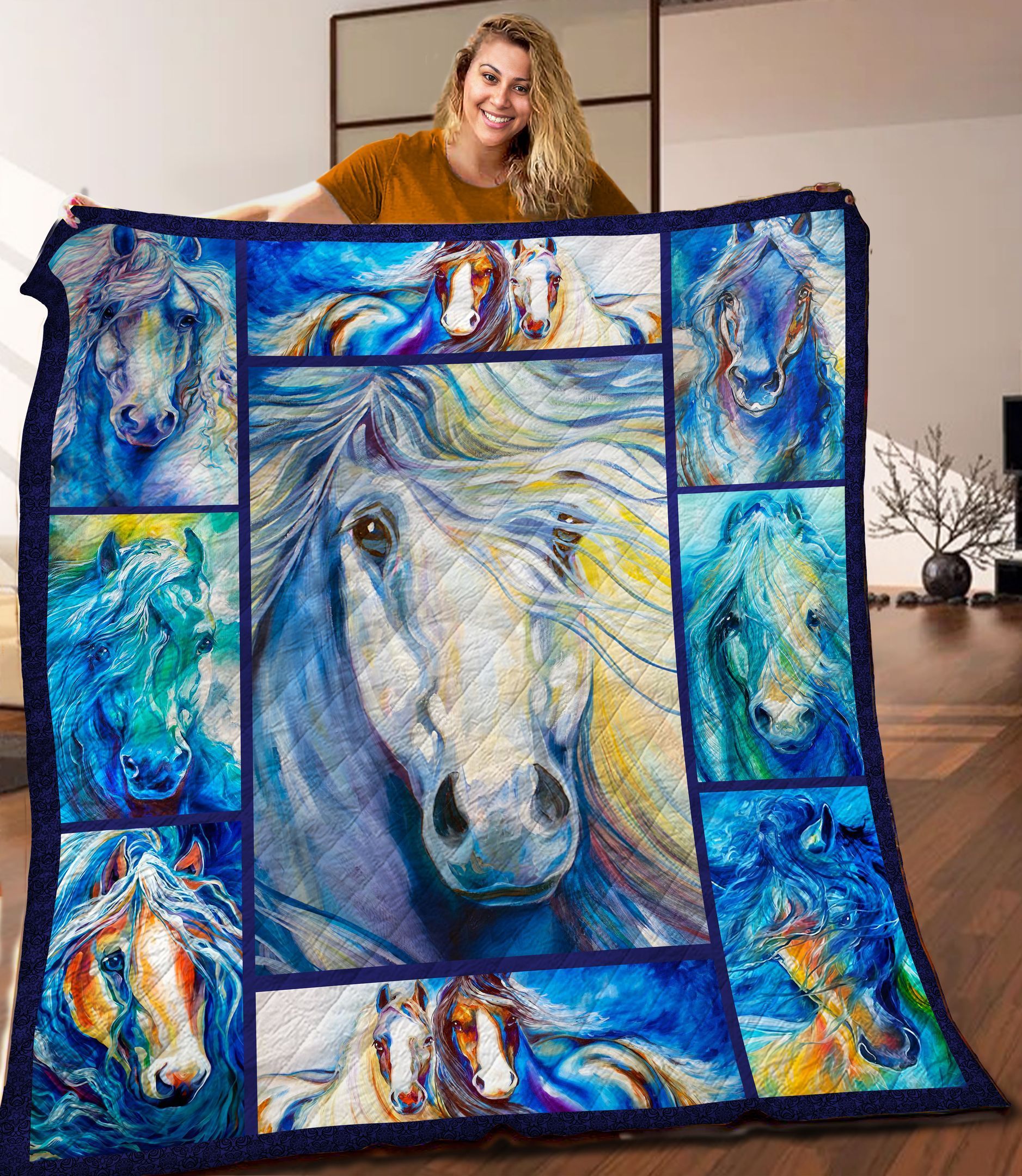 Horse Quilt Blanket C9B280303MI