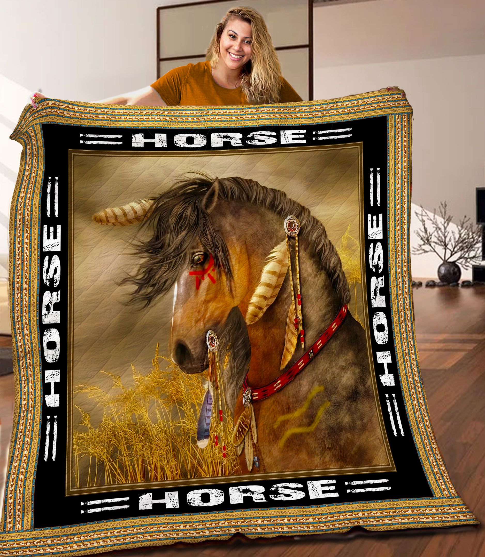 Horse Quilt Blanket C9B280501MI