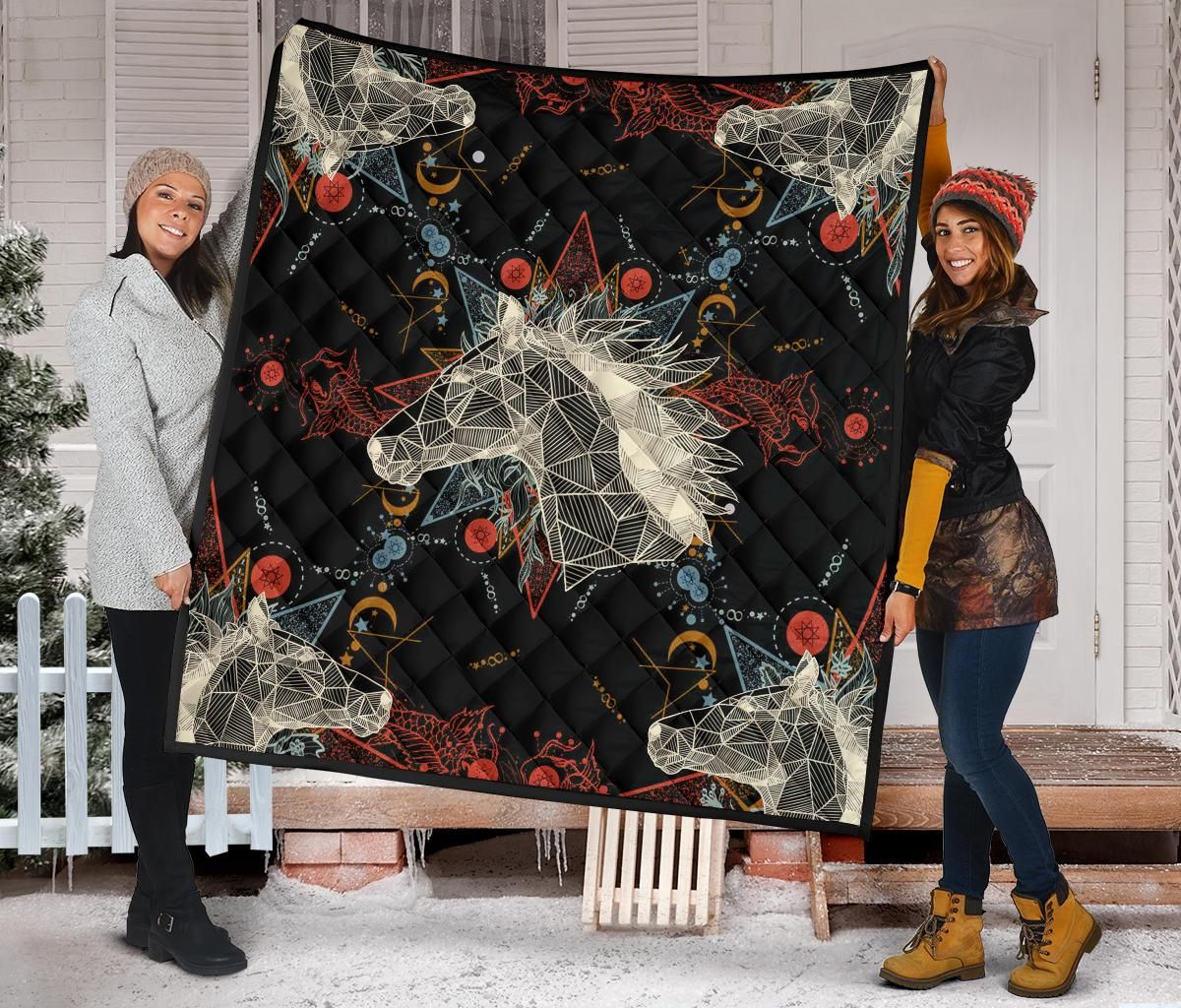 Horse Quilt Blanket Dhc09121415Dd