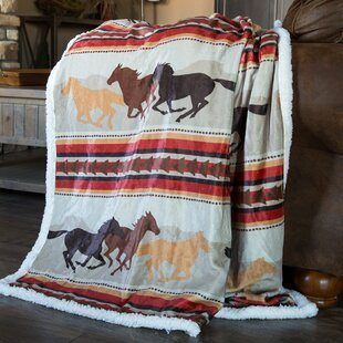 Horse Racing Sherpa Fleece