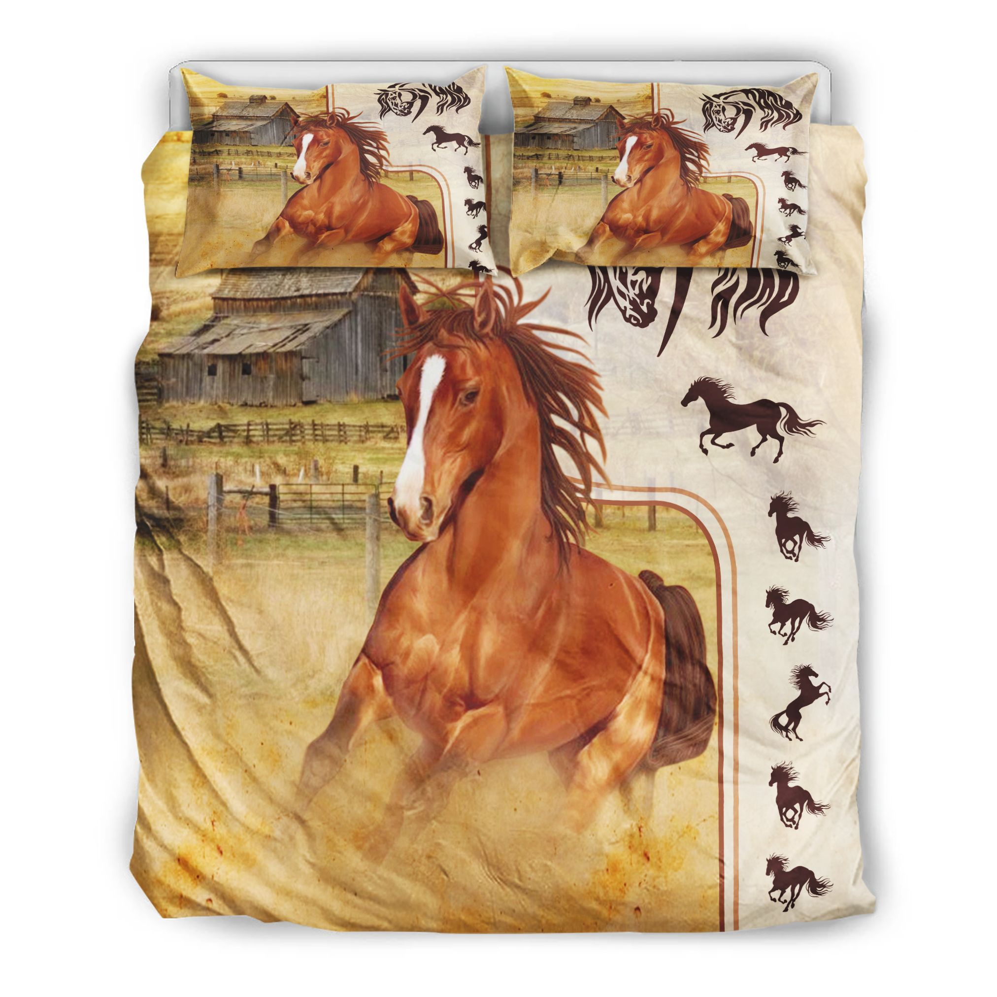 Horse Ranch Grass Bedding Set