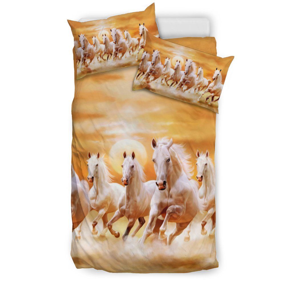Horse Running In The Sunset Bedding Set
