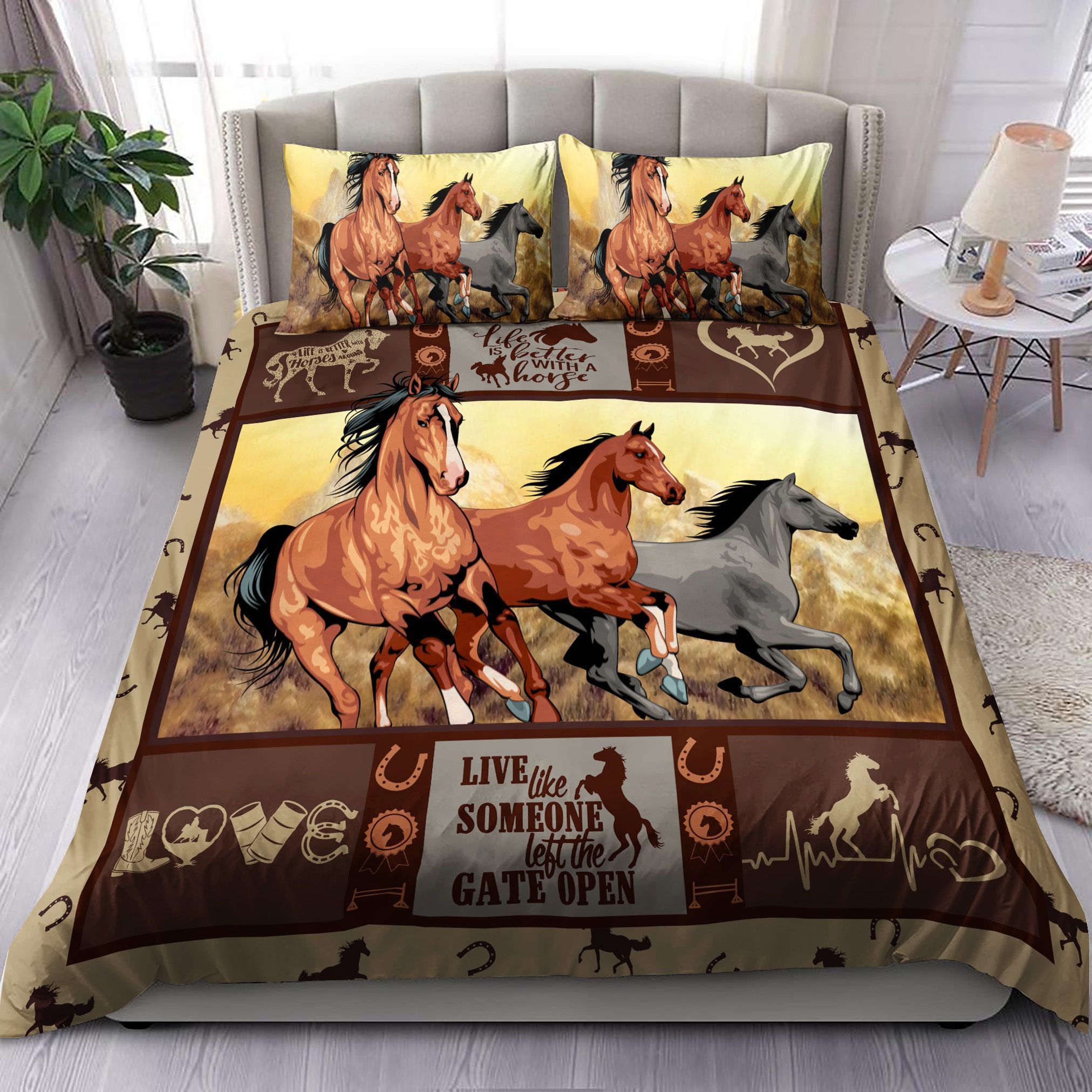 Horse Running Bedding Set