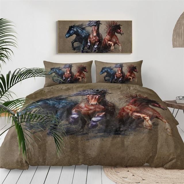 Horse Running Wild Life Bedding Set