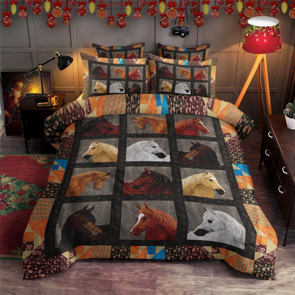 Horse Shades Of Horses Bedding Set