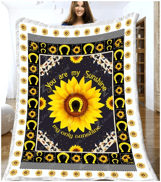 Horse Shoes Sherpa Fleece Blanket