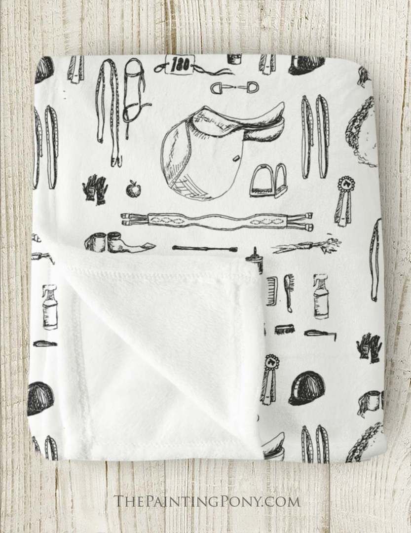 Horse Show Essentials Equestrian Sherpa Fleece Blanket
