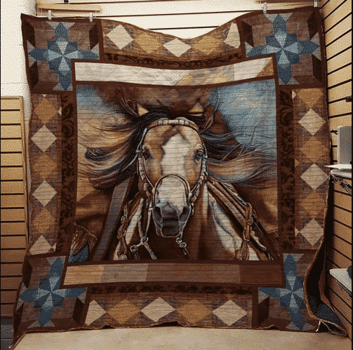 Horse Something Big Sm GS-CL-DT0107 Quilt Blanket