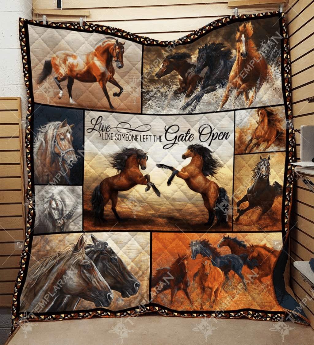 Horse Stone Cold Quilt Blanket DHC020120802TD