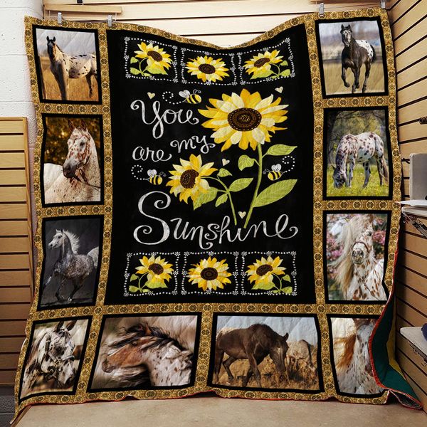 Horse Sunflower Quilt Blanket DHC150120638TD