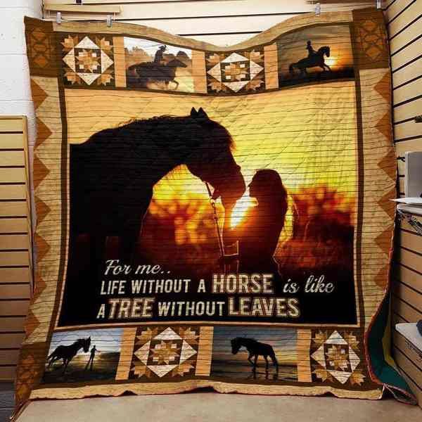 Horse Sunset Quilt Blanket DHC150120633TD