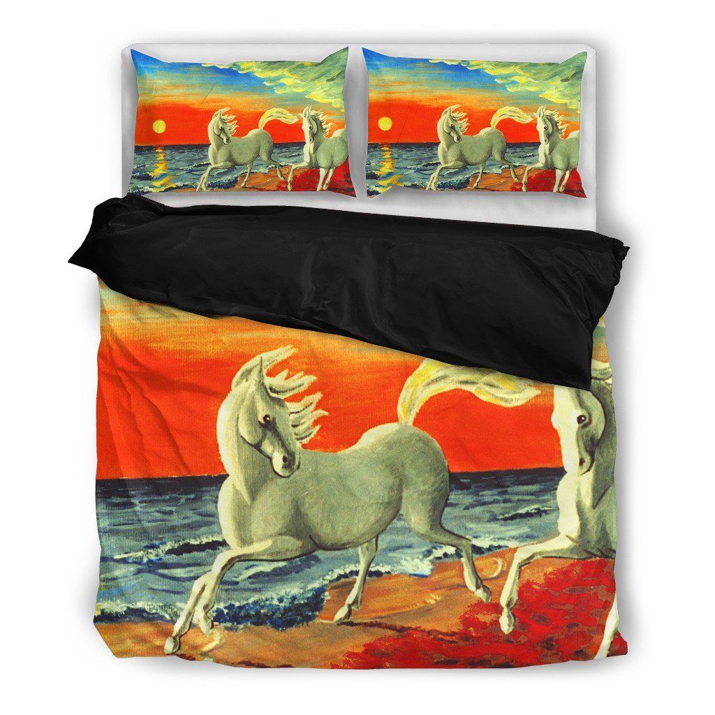 Horse Sunset Sky Bedding Set