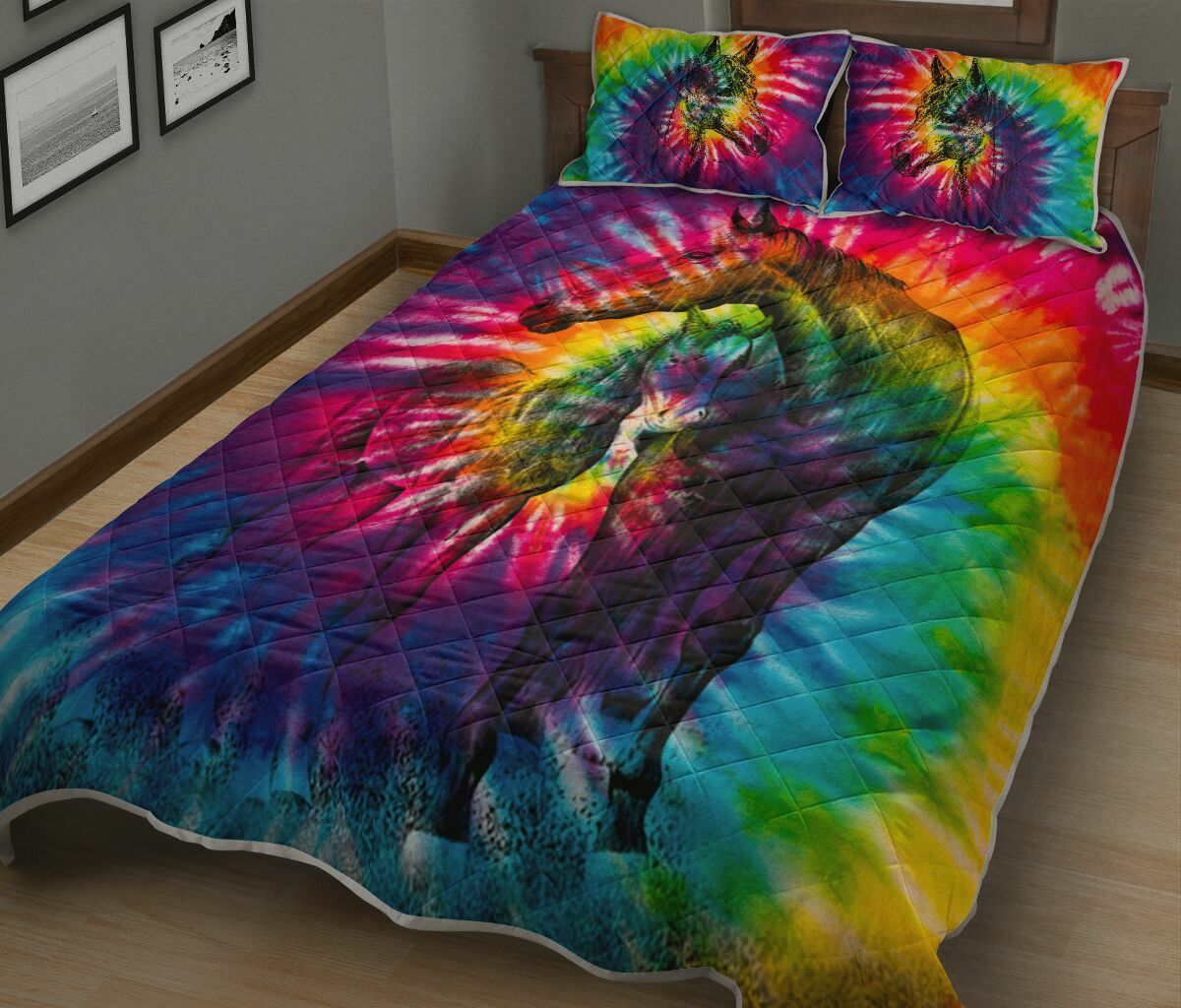 Horse Tie Dye Bedding Set