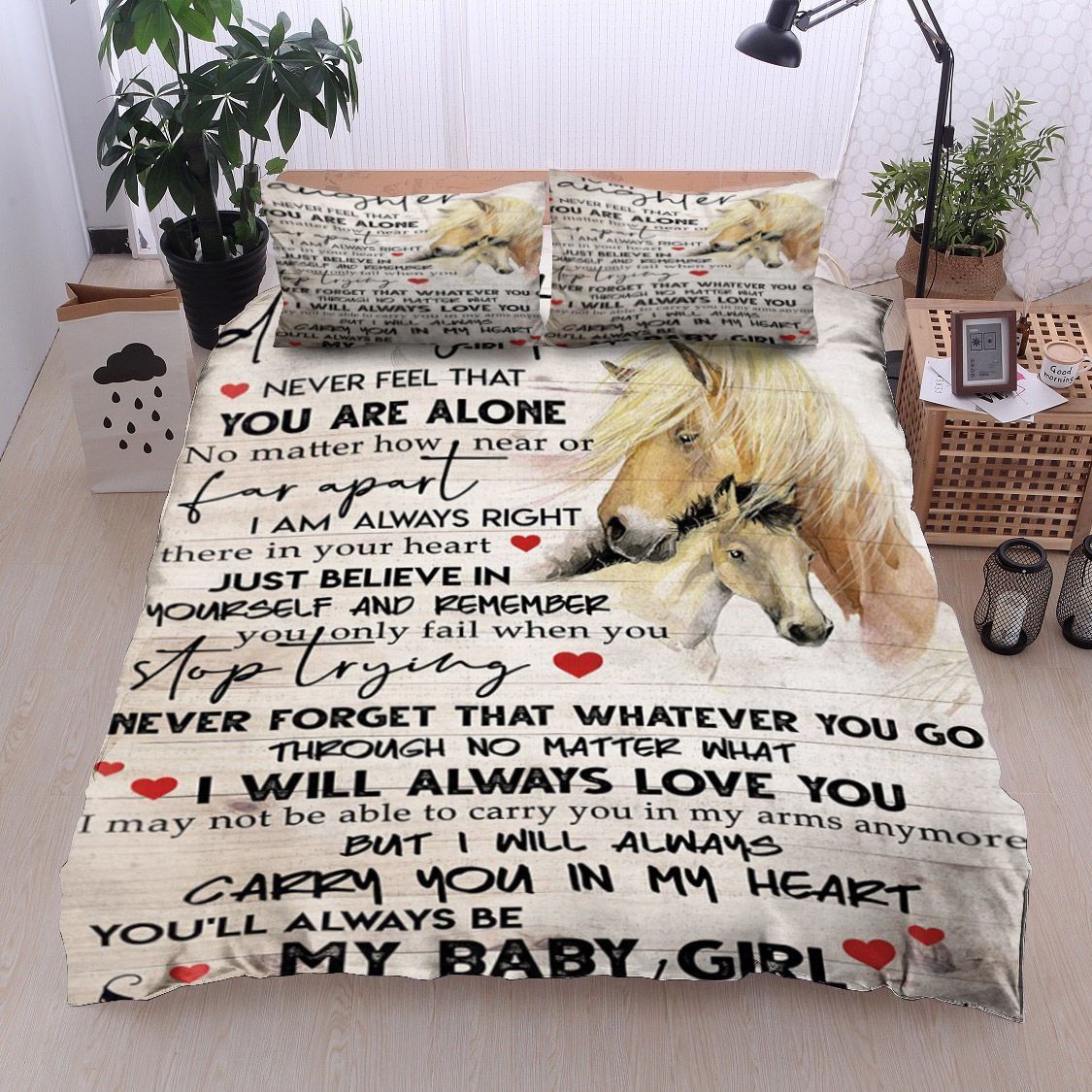 Horse To My Daughter Bedding Set
