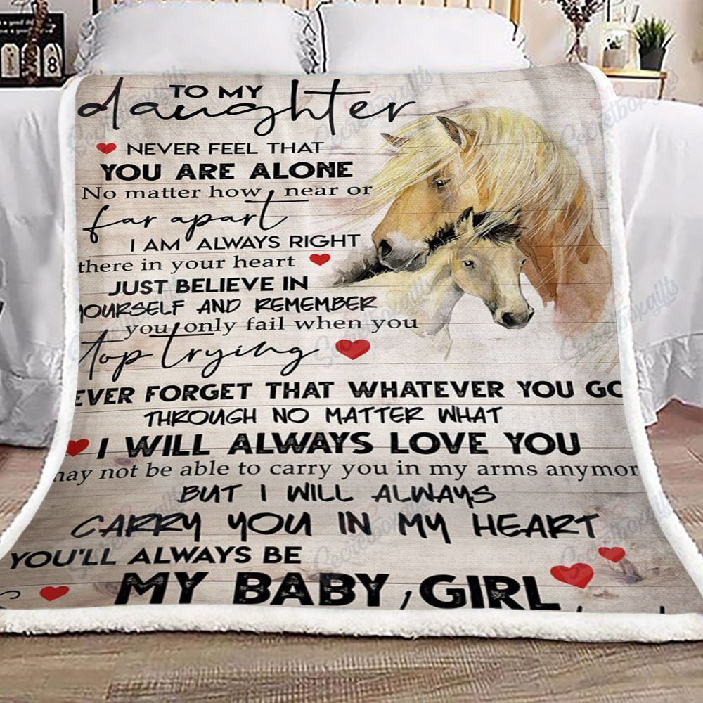 Horse To My Daughter Fleece Blanket