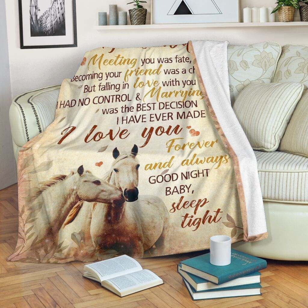 Horse – To My Gorgeous Wife Fleece Blanket