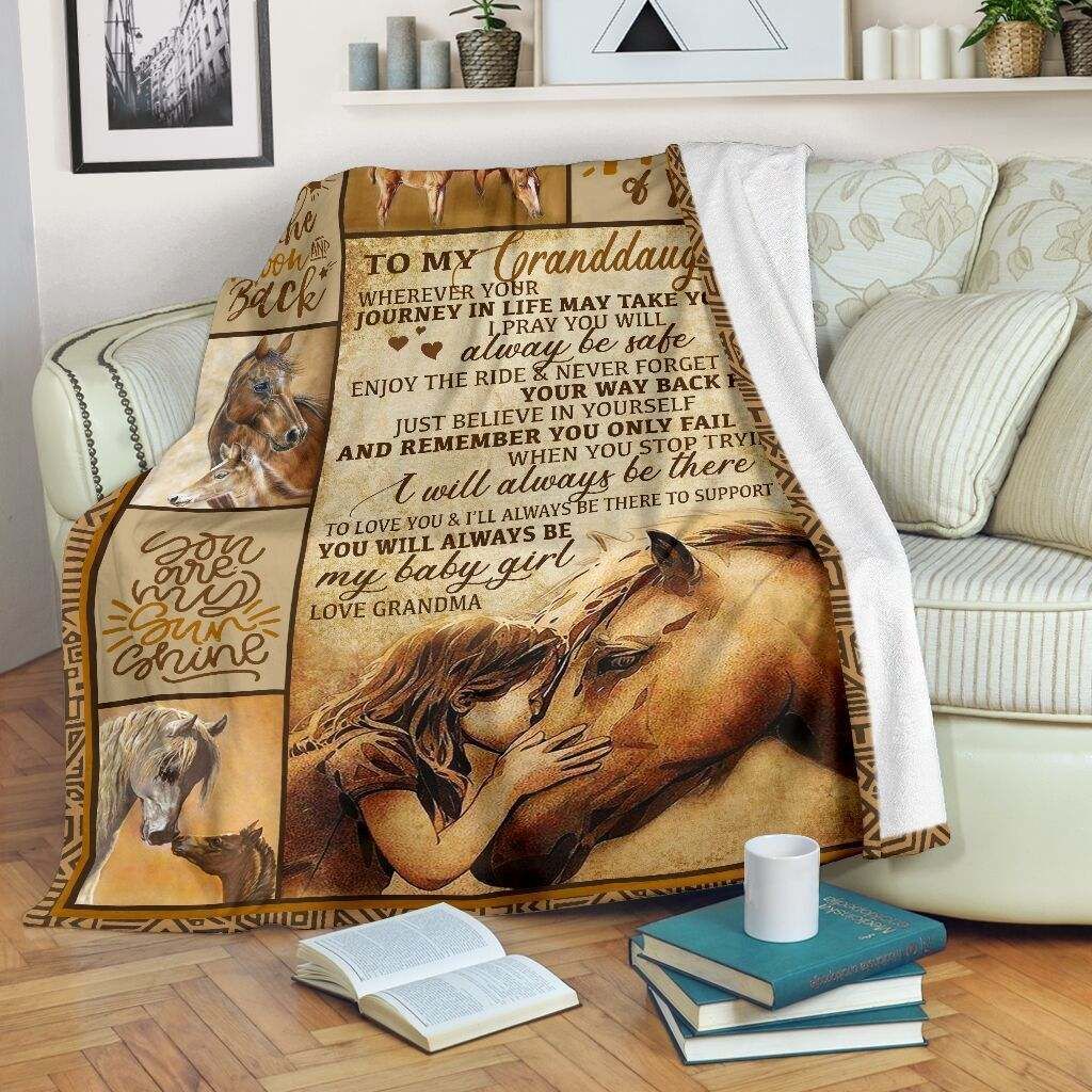 Horse – To My Granddaughter Fleece Blanket