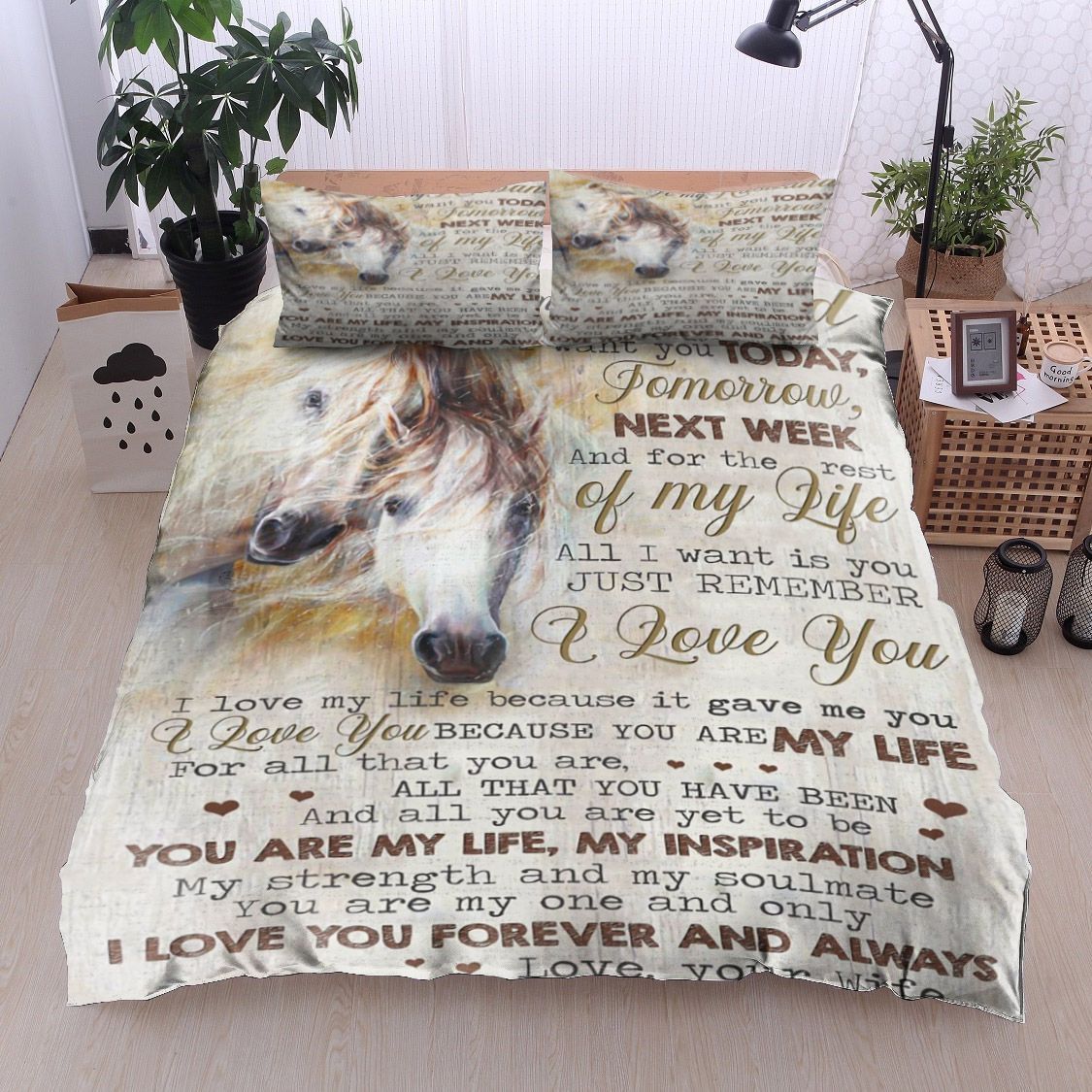 Horse To My Husband Bedding Set