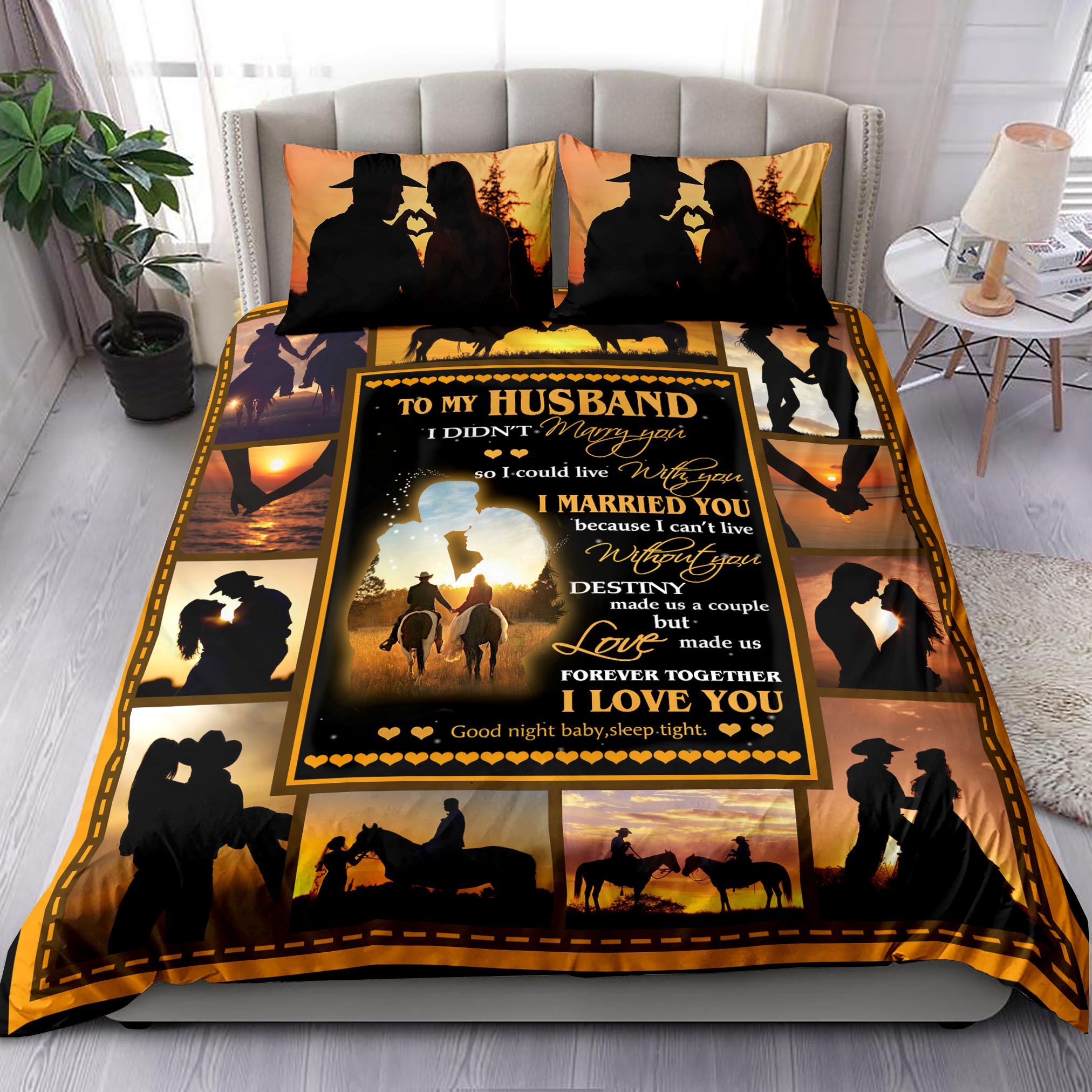 Horse To My Husband Bedding Set