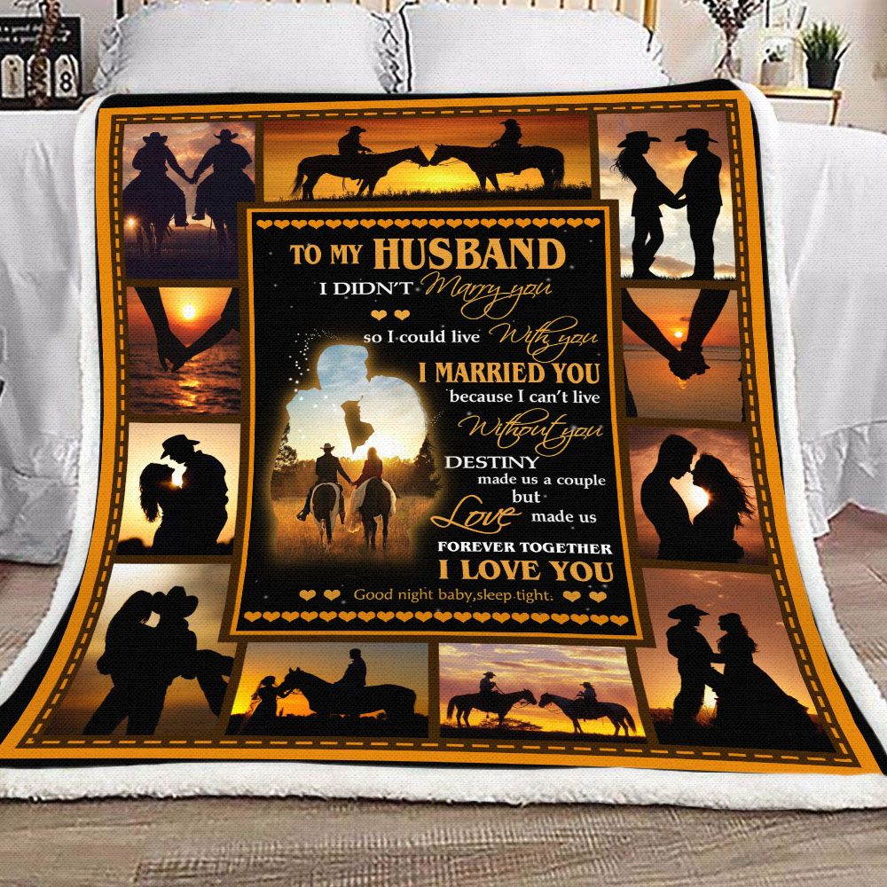 Horse To My Husband Fleece Blanket