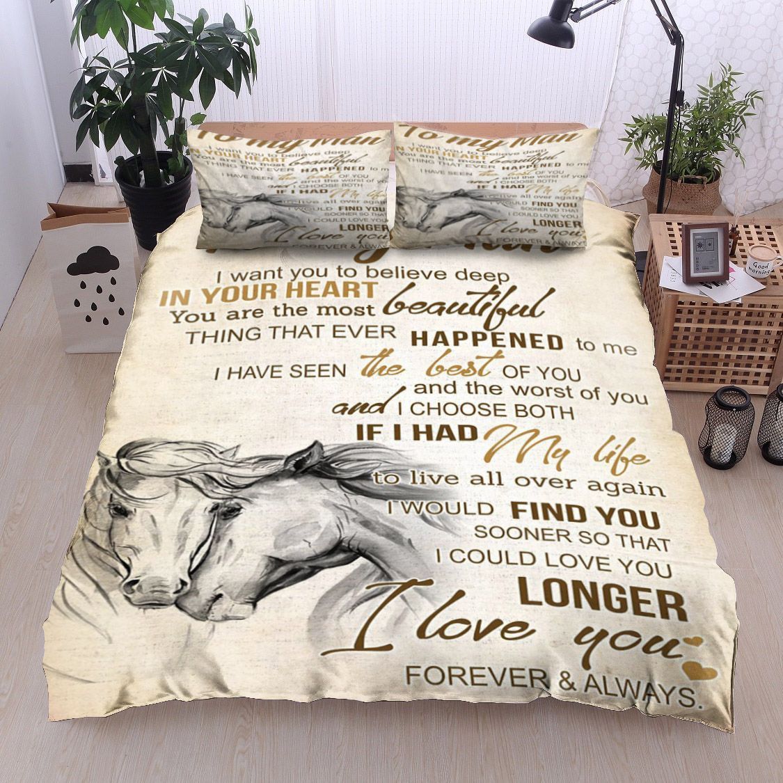 Horse To My Man Bedding Set