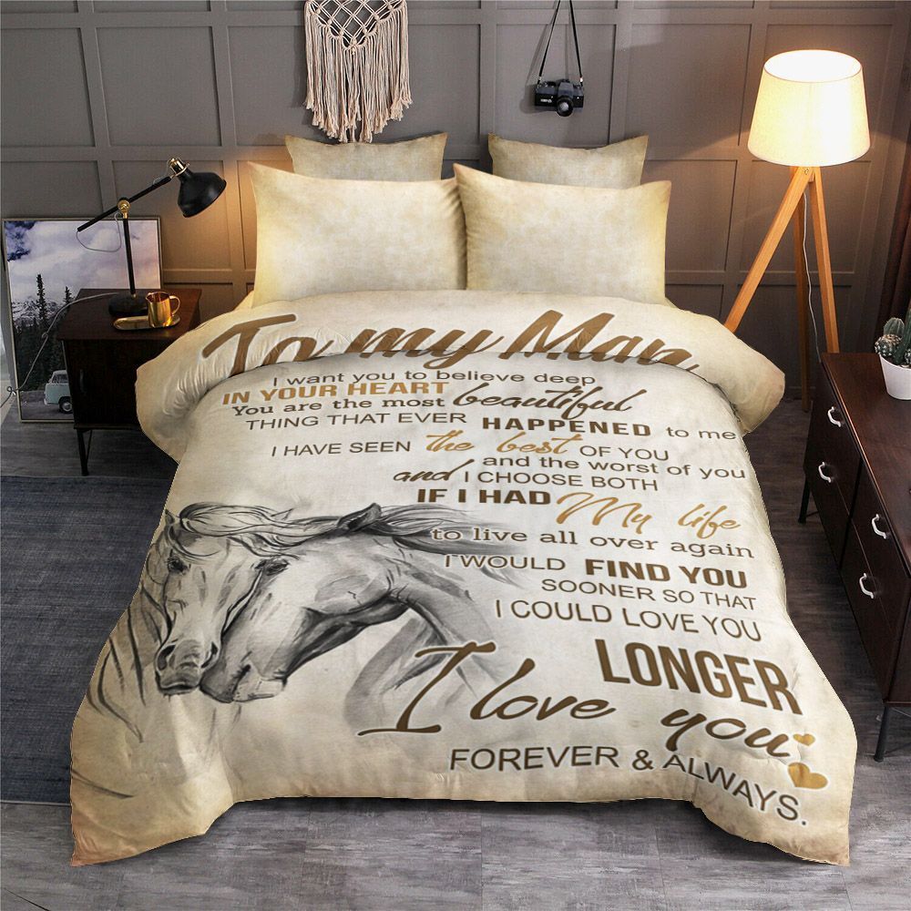 Horse To My Man Bedding Set