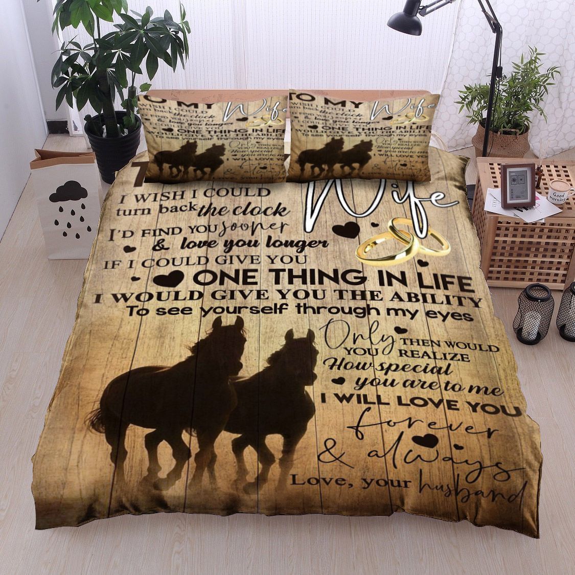 Horse To My Wife Bedding Set