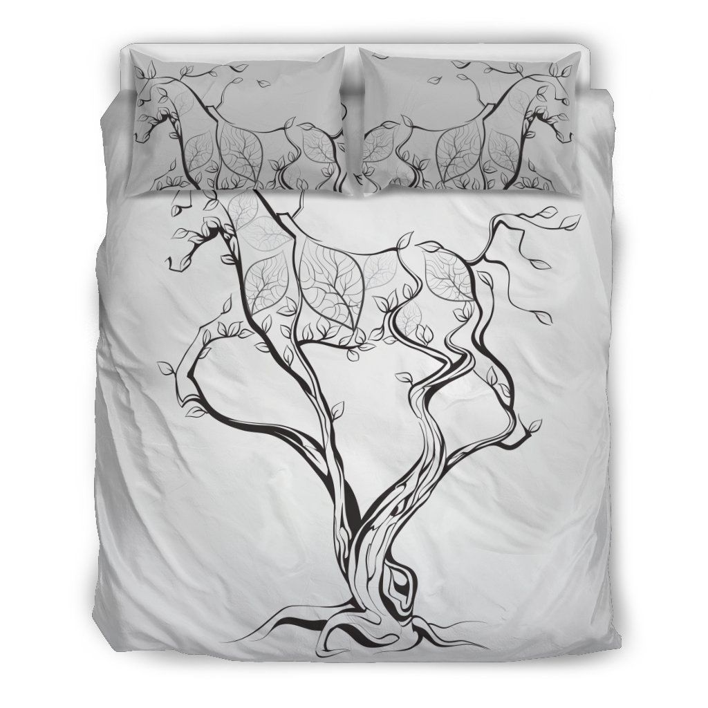 Horse Tree Design Bedding Set