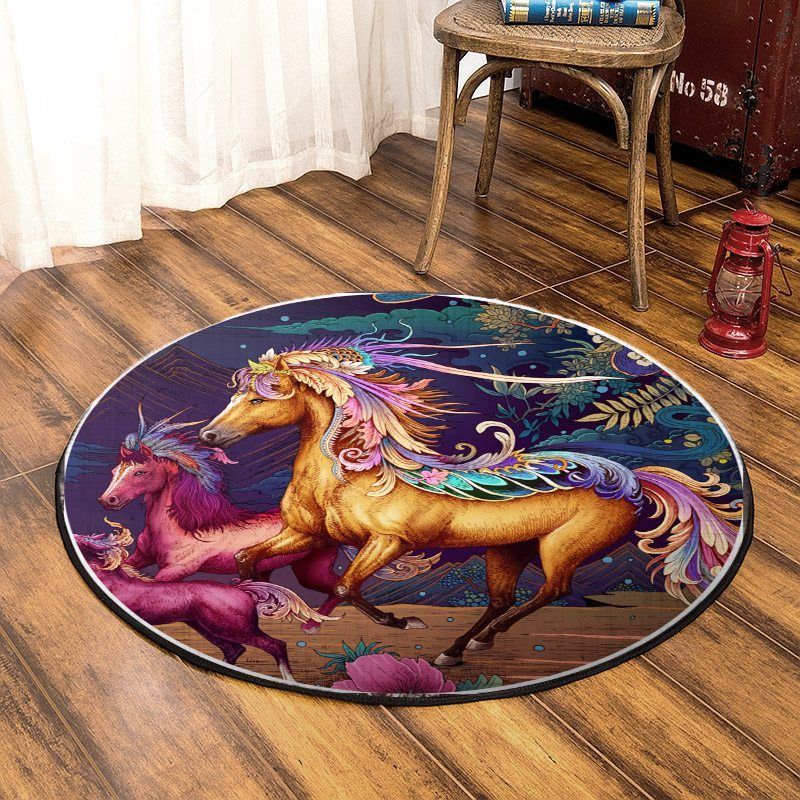 Horse Round Carpet