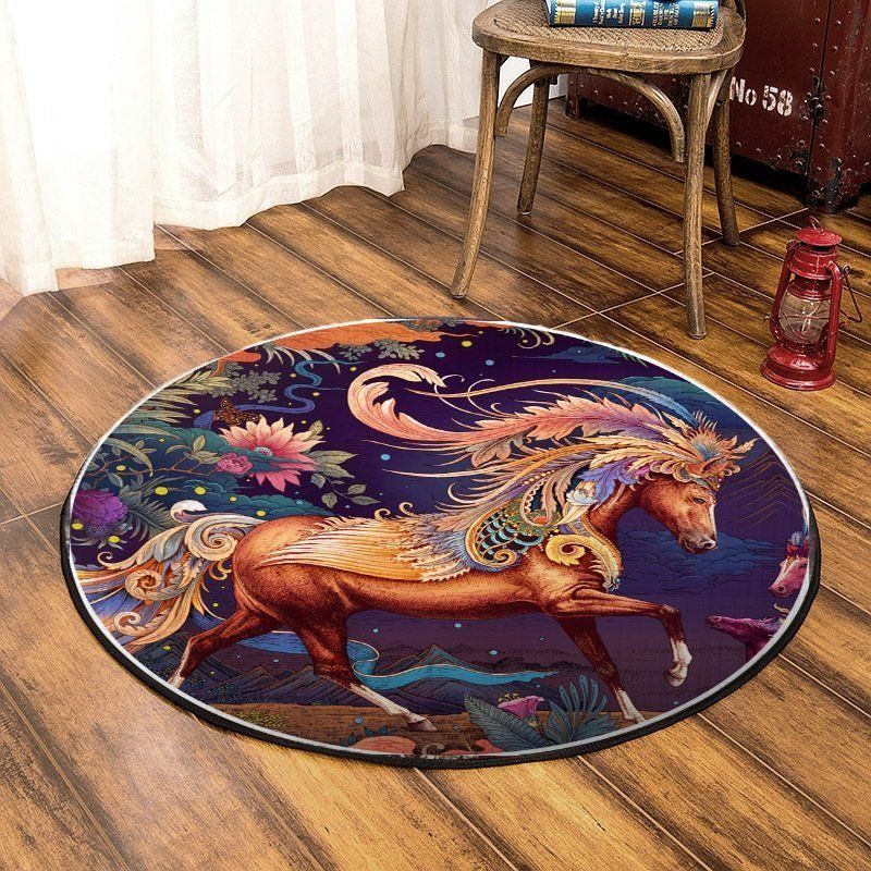 Horse Round Carpet
