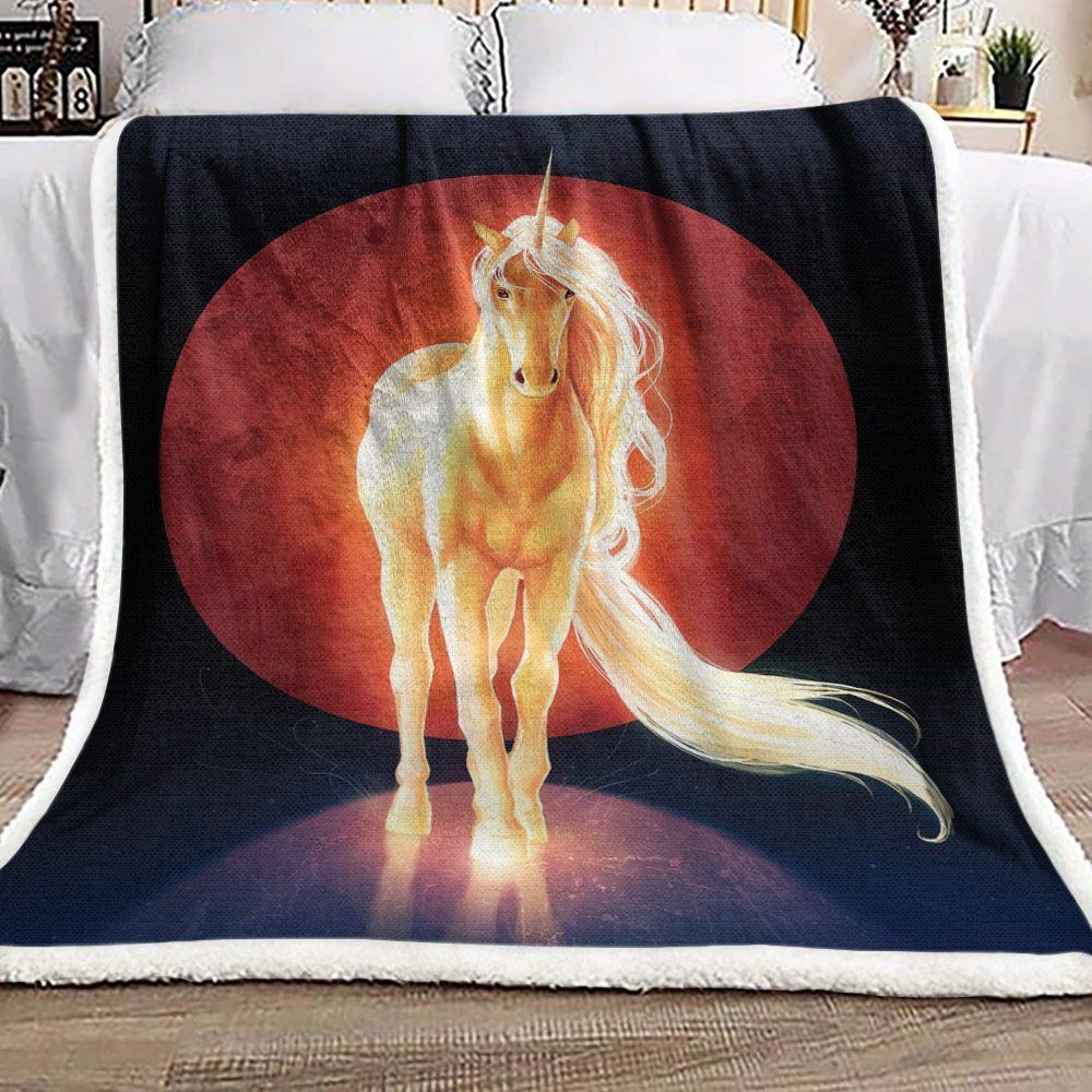 Horse Sherpa Fleece Blanket