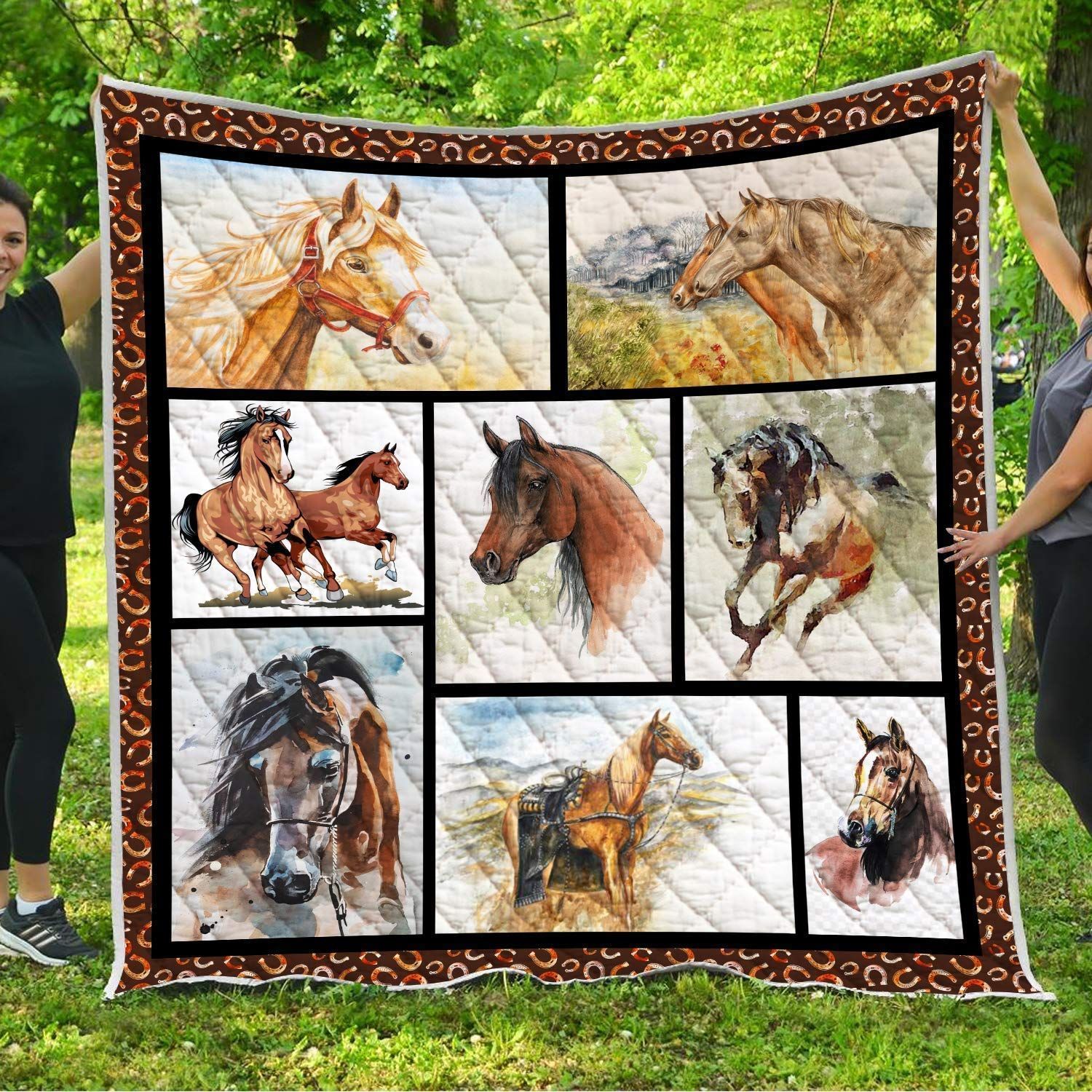 Horse Vintage Horses GS-CL-DT2906 Quilt Blanket