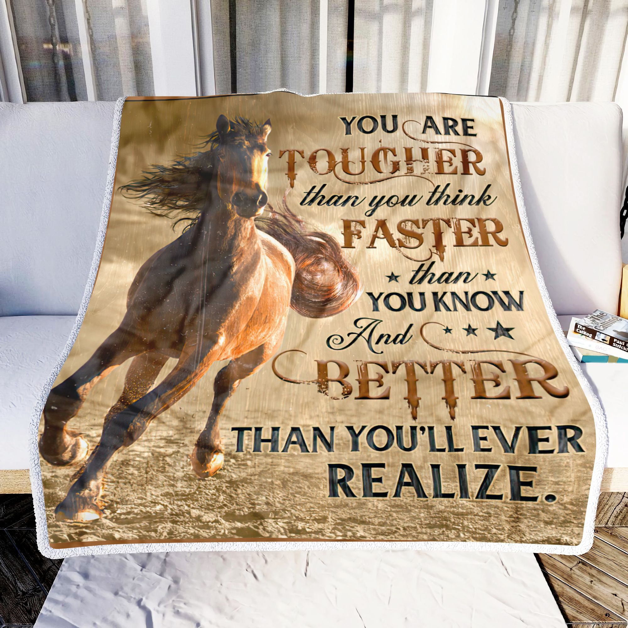 Horse You Are Tougher Fleece Blanket