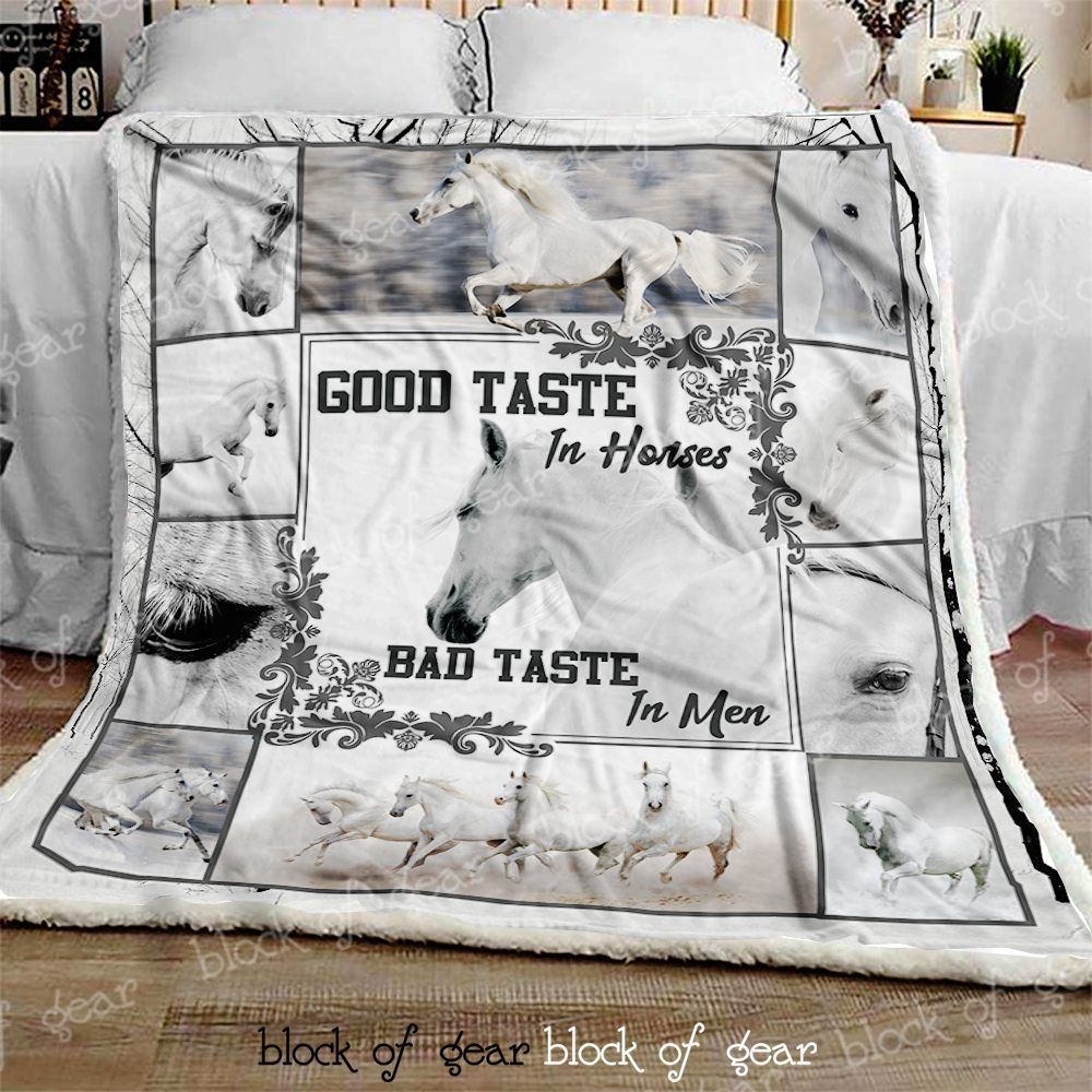 Horses Sherpa Fleece Blanket