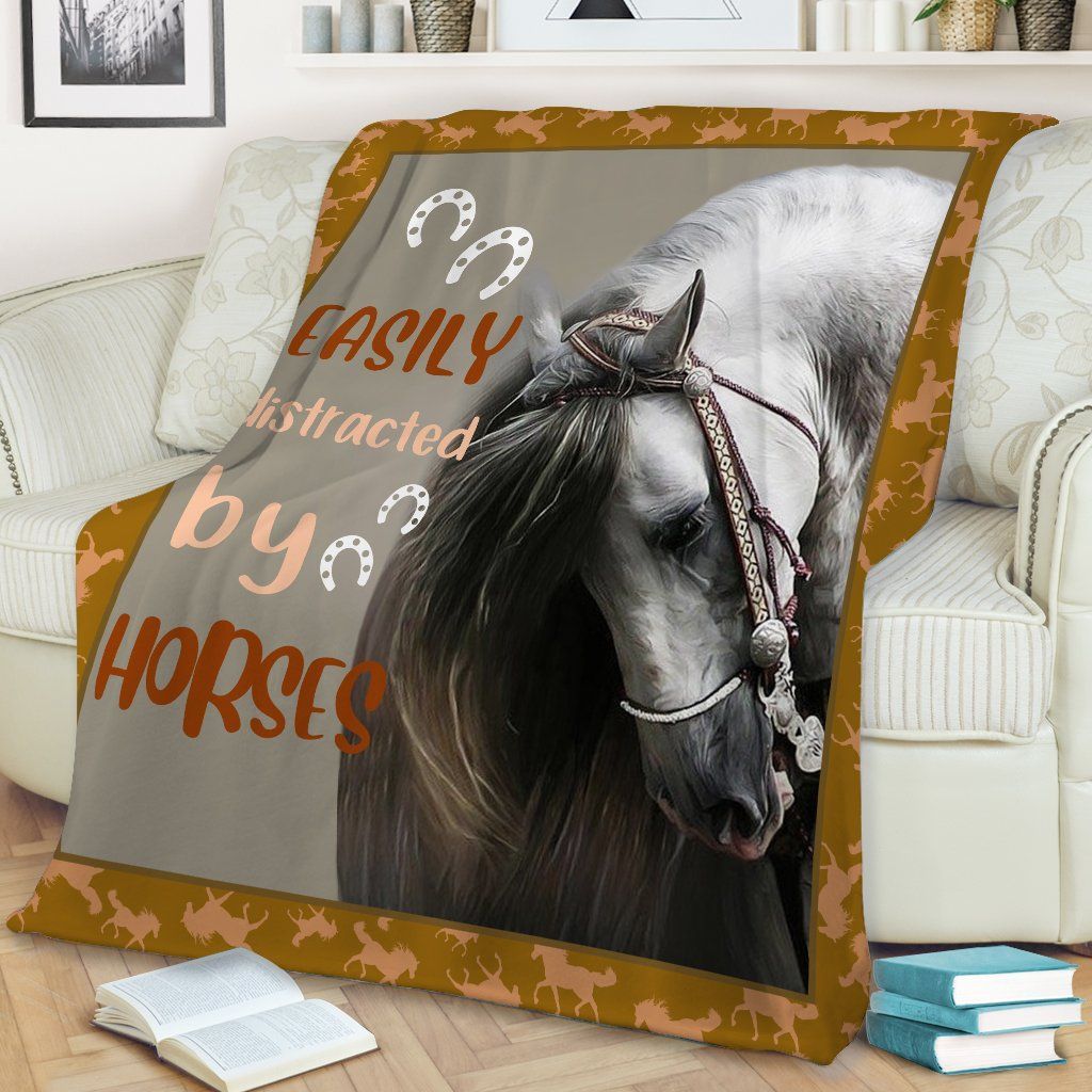 Horses Sherpa Fleece Blanket